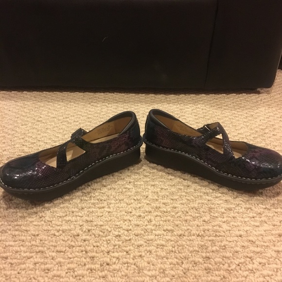 Alegria Multi-Color Leather Upper Slip Ons - Picture 4 of 6